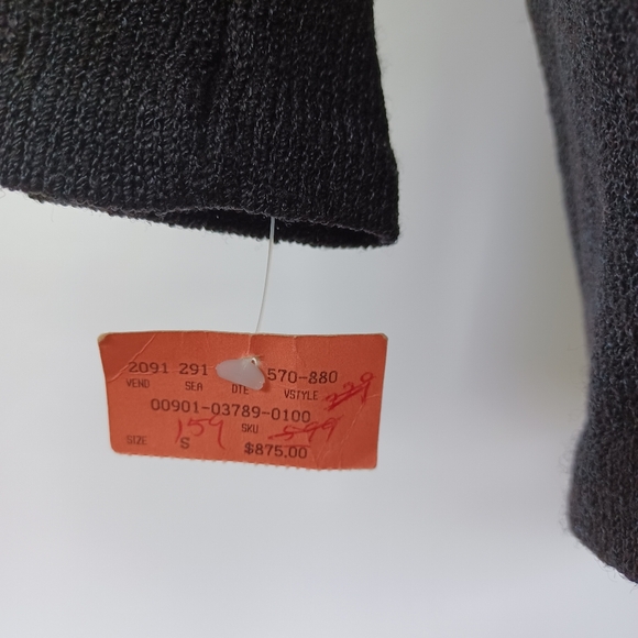 Vintage Cardigan Sweater Shawl Collar Rhinestone Buttons XL - Picture 3 of 5